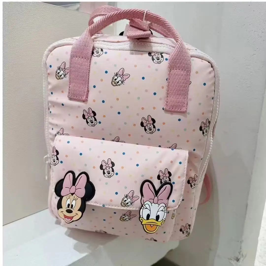 Neue Disney Pink Taschen für Kinder Mickey Mouse Bedrucktes Design Trendiger Rucksack Niedlicher Kinderrucksack Geschenk für Mädchen