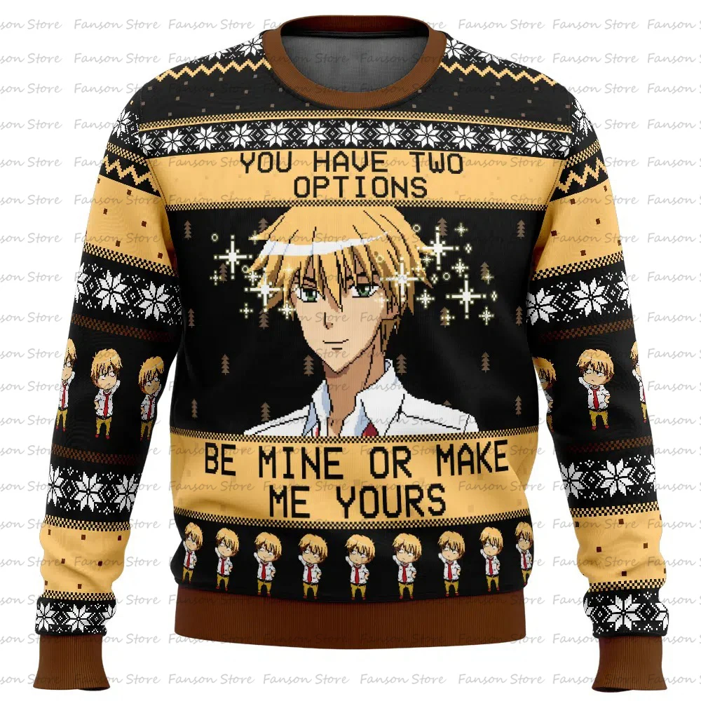 Pull de Noël I'll Tell You Maid Sama en-ly pour hommes et femmes, pull de printemps et d'automne, sweat à capuche Anime Y-Cartoo