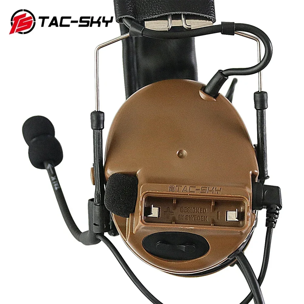 TAC-SKY COMTA III Nuova fascia staccabile con pickup per la riduzione del rumore e auricolare tattico con rinforzo acustico COMTA HEADSET