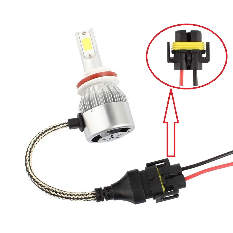 10 sztuk H8 H9 H11 gniazdo żarówki Adapter żeński kable w wiązce gniazda przewód łączący przejściówka Adapter dla reflektorów lampy przeciwmgielne