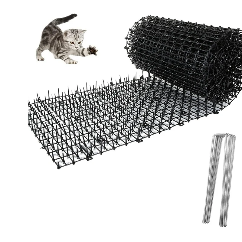 Cat Prickle Mat With Spikes, Cat Dog Animal Spikes Repellent Deterrent Mat,Indoor Cat Outdoor Mat For Garden 2.5M X 0.3M