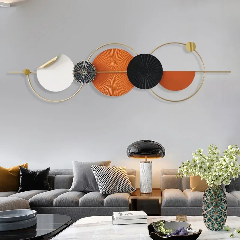 

Simplicity modern wall mounted wall decor iron art decoration home wall hanging large metal decor for living room