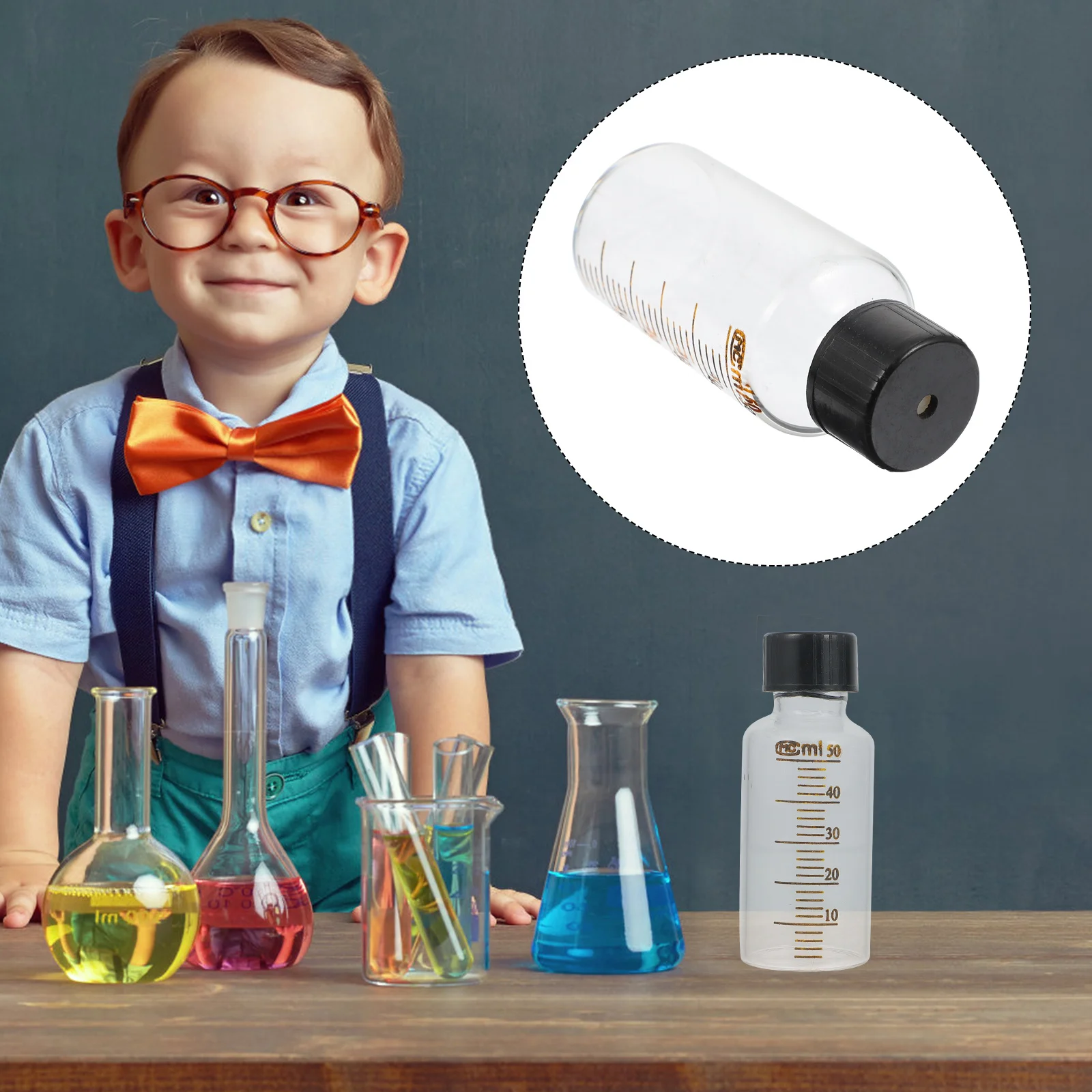 

2Pcs Top Space Vials Clear Glass Small Leak-Proof Sample Bottles Science Experiment Liquid Storage Laboratory Sample Vials