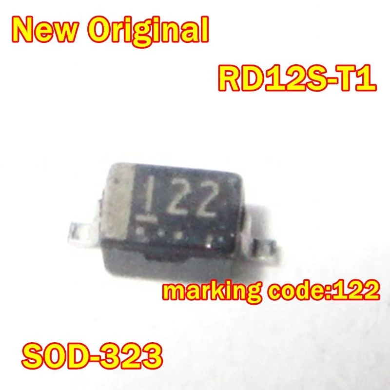 10Pcs to 1000Pcs New Original Rd12S-T1 Rd12S Sod-323 Marking Code:122 Zener Diodes 200 Mw 2 Pins Super Mini Mold
