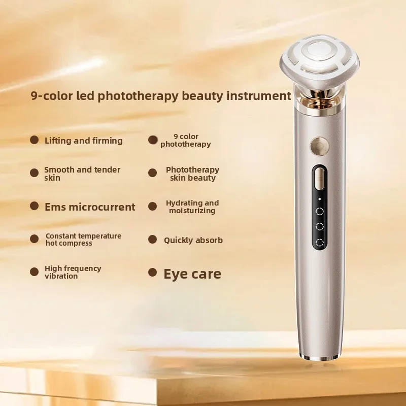 

Nine-color handheld facial massager Multifunctional eye care Waterproof USB rechargeable for skin care Lifting and firming