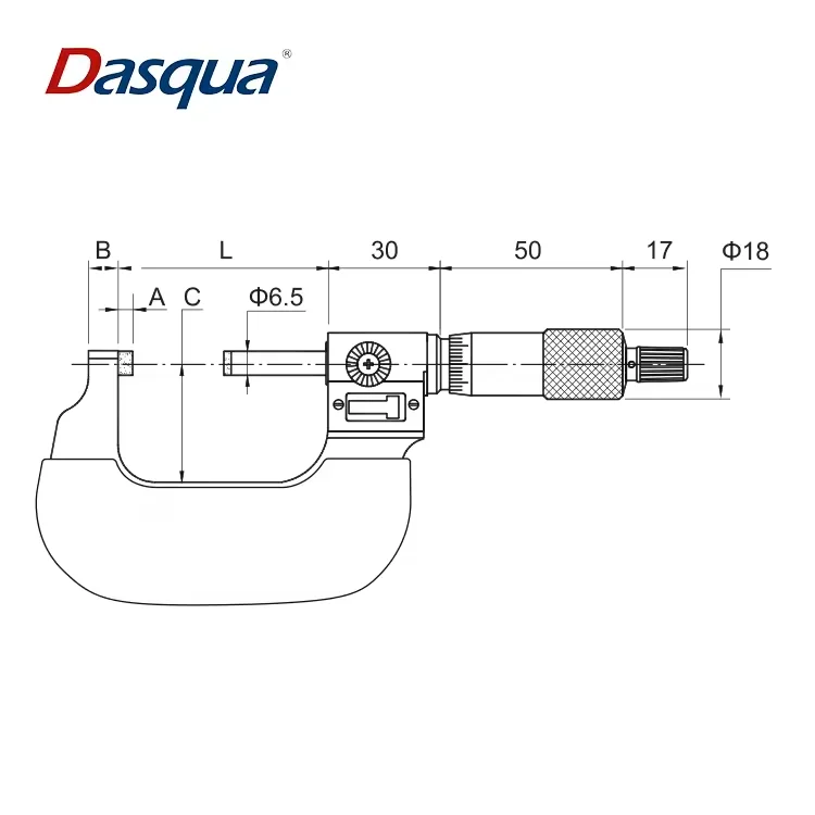 Dasqua 0-25mm 25-50mm 50-75mm 75-100mm 100-125mm 125-150mm Tipo Di Contatore Digitale Fuori Strumento Di Misura Micrometro