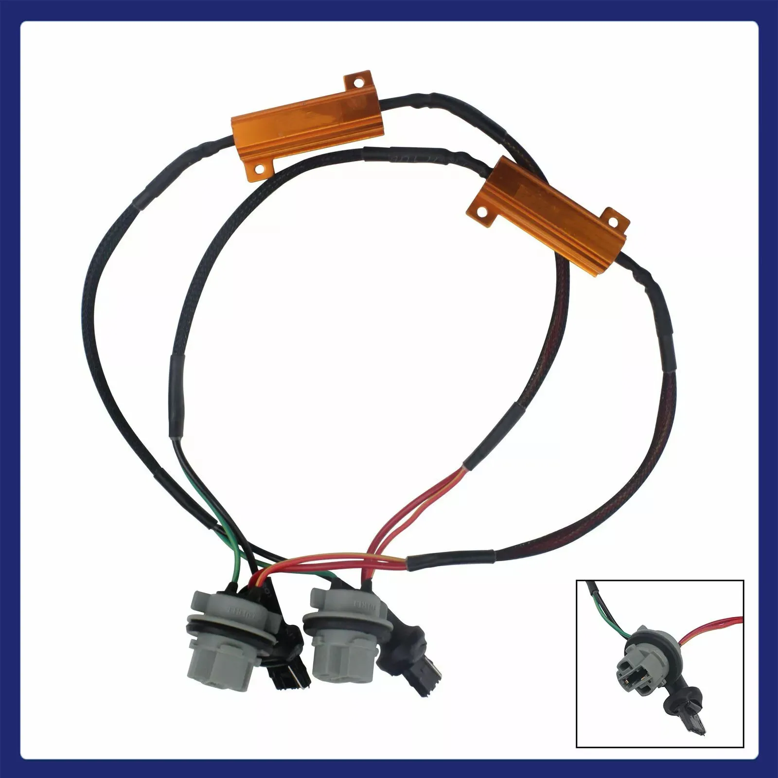 

1 Pairs LED Load Resistor Wiring Harness Canbus No Error Canceller For T20 582 7440 W21W Light