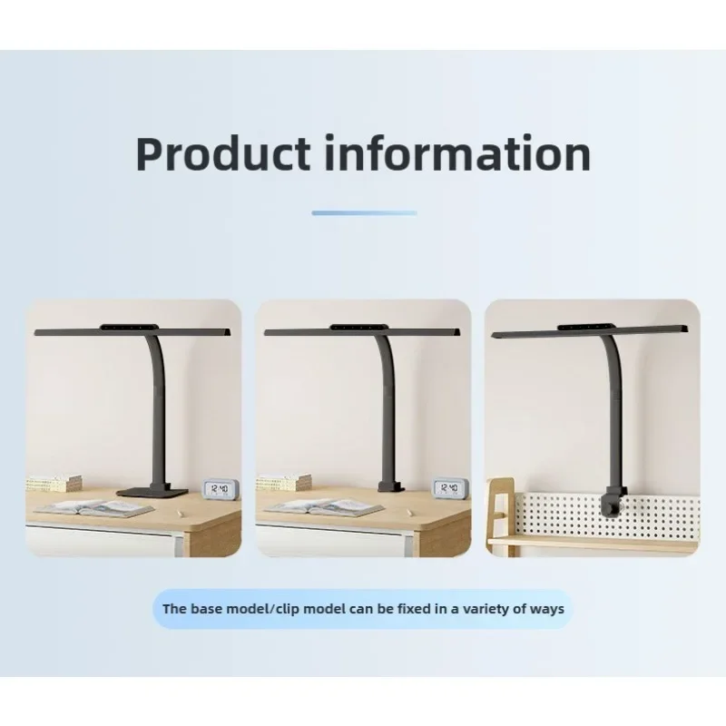 LOOPITYS 24W LED Desk Lamp Touch Control Dimmable Adjustable Color Temperature 60cm/80cm Base Clamp Table Lamp - Image 3