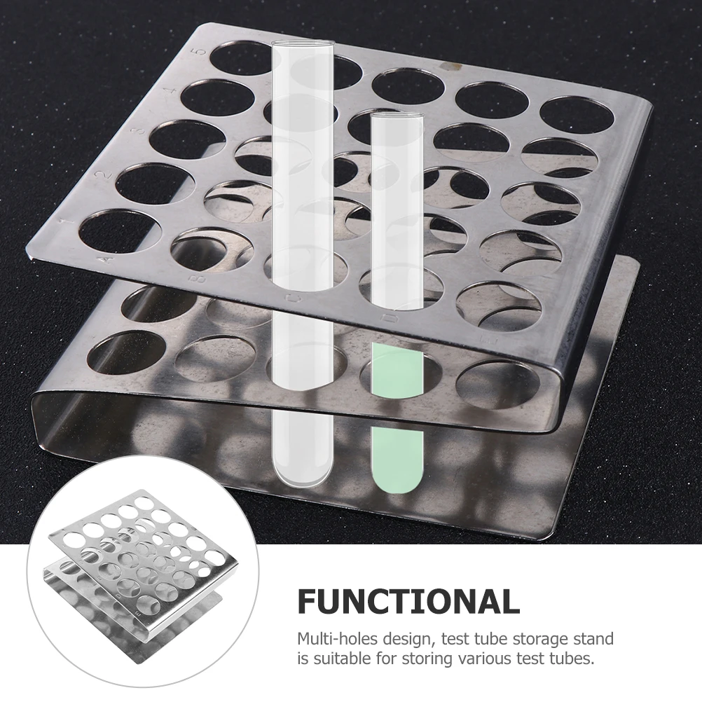Edelstahl Reagenzglas Rack Halter Ständer Organizer Metall Labor Ausrüstung Z Form Design Verdickte Kleine Lagerung