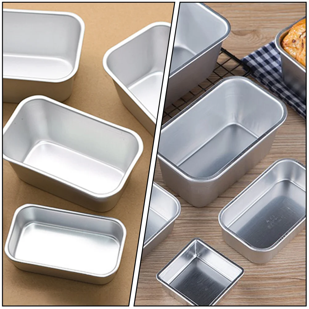 

5Pcs Non Stick Bread Molds Aluminum Alloy Heat Resistant Baking Mold Cake Mold Baking Supplies Toast Molds Birthday Gift
