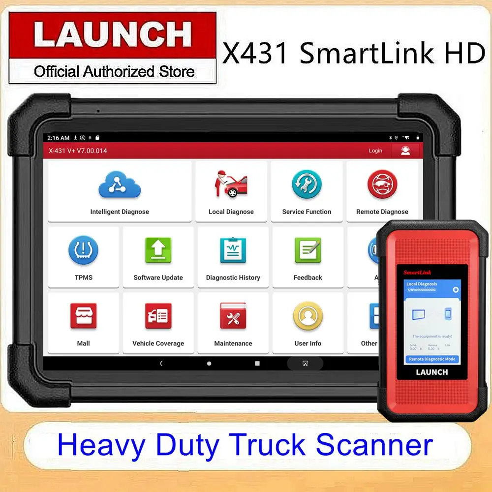 LAUNCH X431 V+ SmartLink HD Heavy Duty Truck Diagnostic Scanner Diesel Machinery Bus Scan Tool