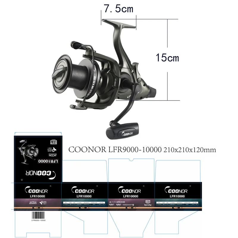 بكرة صيد سمك الشبوط جسم جديد 10000 + 9000 بكرة احتياطية لقضيب الصيد وبكرة مجموعة بكرة صيد دوارة #2