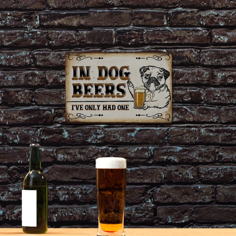 Putuo Decoration 1 Vintage Metal Sign for Drinks, Featuring the Phrase 