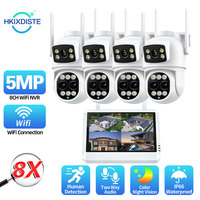 9MP Wifi CCTV Camera Security System Kit 8X Zoom 8CH 5MP WiFi Monitor NVR Kit Human Detection Wireless CCTV Surveillance System