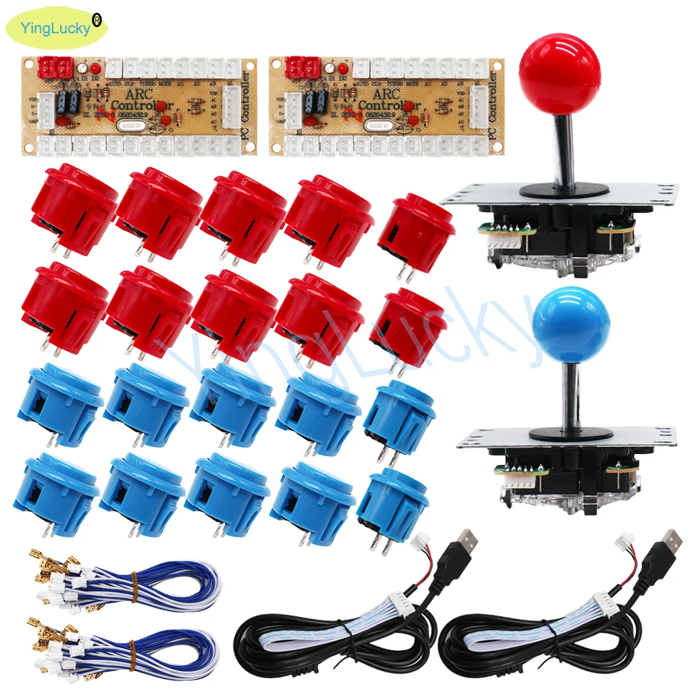 SEIMITSU Copy Kit Arcade Sanwa & Sanwa Jlf Tp 8Yt & Sanwa Obsf 24 & Sanwa 30 Mm Zero Delay Arcade Game Controller Joysticks