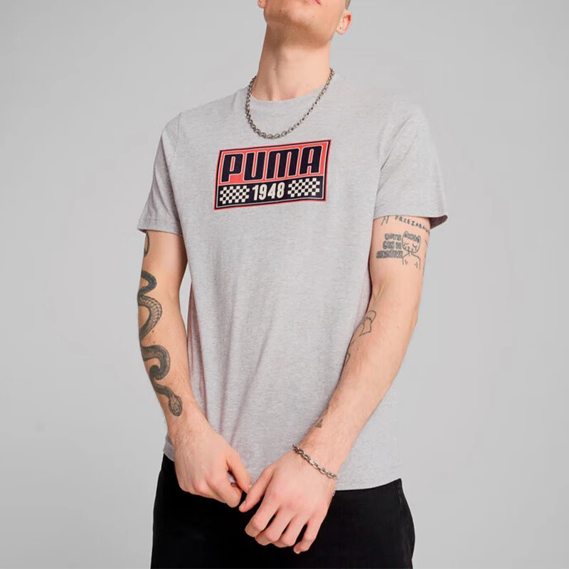 بوما حقيقية 2025 الصيف الرجال المطبوعة عارضة التدريب قصيرة الأكمام 688680-54