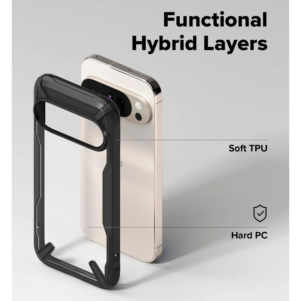 Etui Ringke Fusion-X do Google Pixel 10/10 Pro, miękka ramka TPU i przezroczysta, twarda tylna obudowa hybrydowa z obsługą MagSafe. — zdjęcie produktu 3