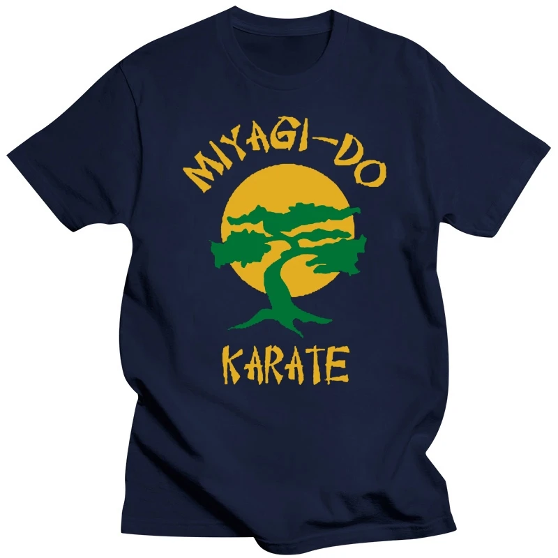 Karate Kid Miyagi Do  Party Action Movie Kung Fu Fighting Gymer Black T-Shirt. Man Fashion Round Collar T Shirt Top Tee