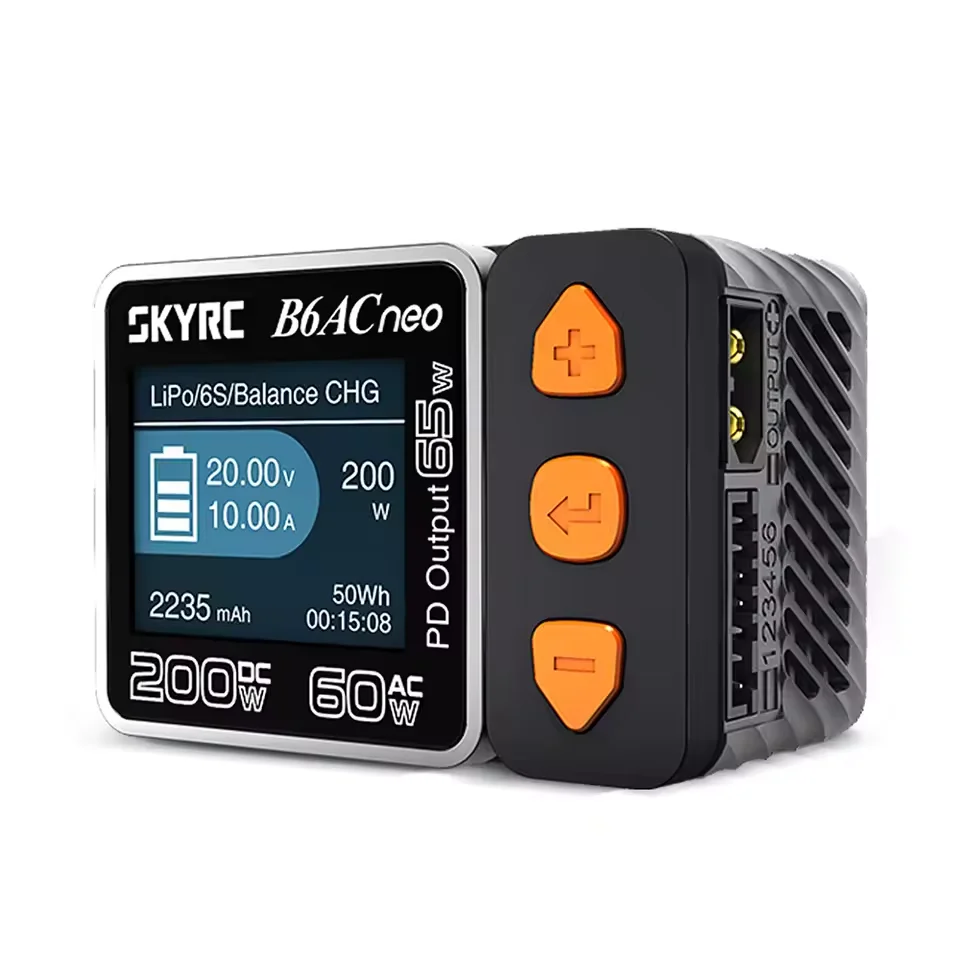 High-Efficiency SKYRC B6ACneo Balance Charger DC 200W AC 60W 10A for RC Drone Car Boat Lipo LiFe LiHV NiMH NiCd Batteries