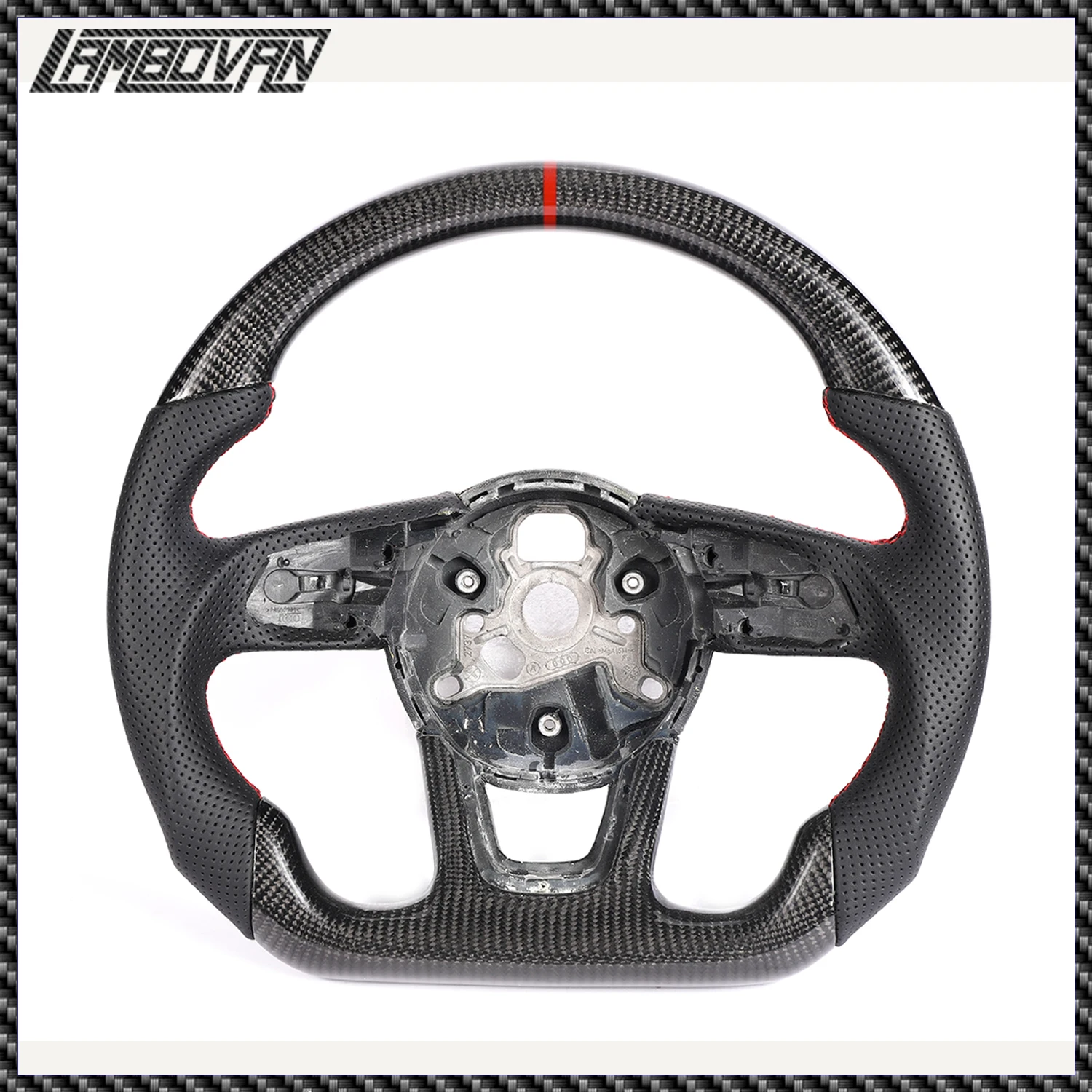 Customize Carbon fiber Steering wheel For Audi B9 RS3 RS4 RS5 S3 S4 S5 A3 A4 A5 SQ5 8V 8Y 8W6 Perforated leather 2017-2024