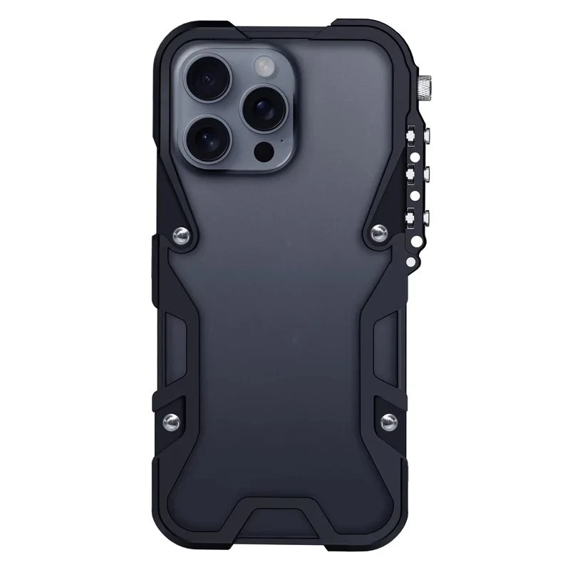 

Suitable for iphone16promax mobile phone case trendy metal protective case personalized anti-drop all-inclusive robotic arm