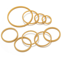 20pcs Stainless Steel Spiral Round Twisted Big Circles Ear Wire Hoops Pendant Connectors for DIY Jewelry Earrings Making Finding