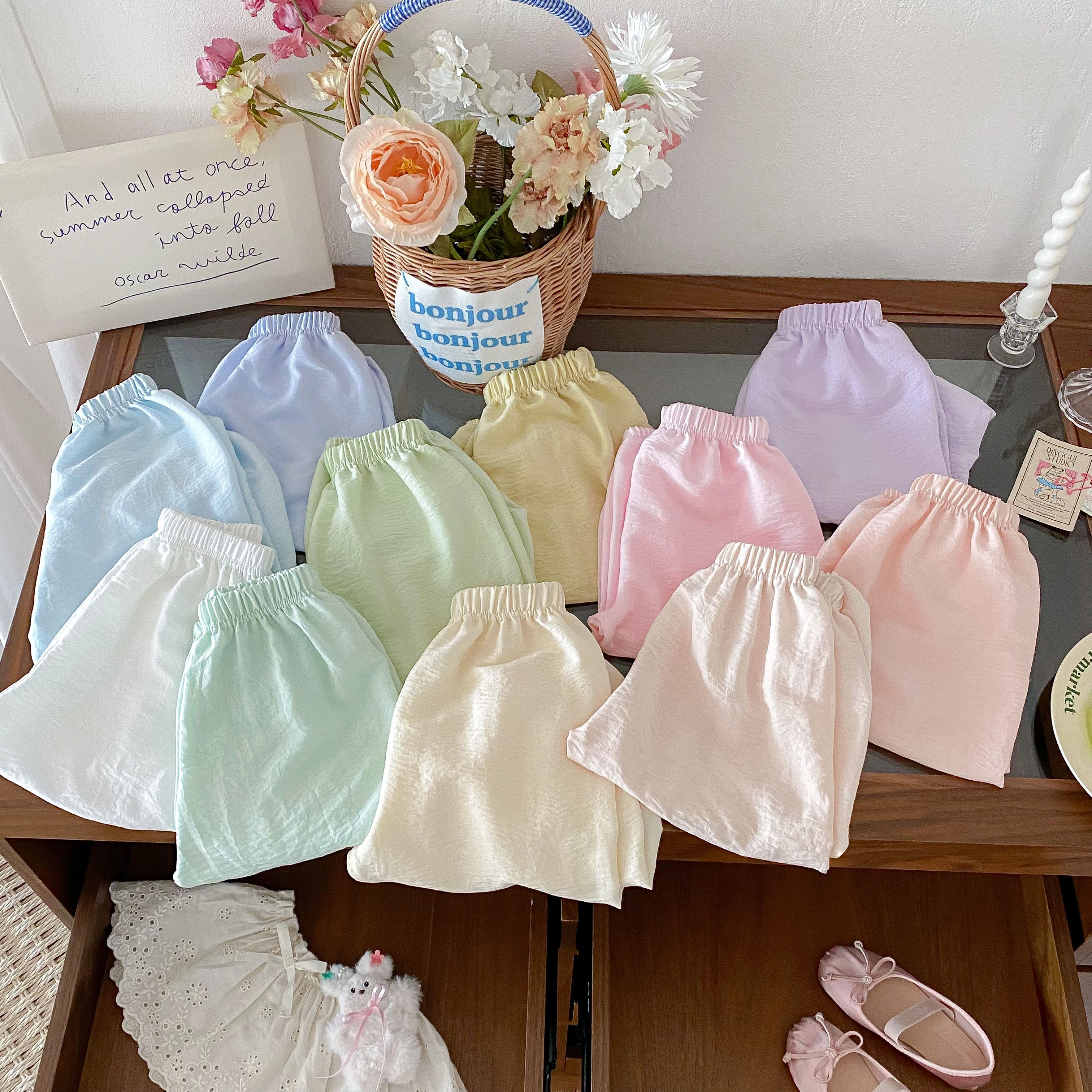 Solid Color Anti-mosquito Pants For Children's Clothes Summer Thin Casual Trousers Kids Costume Girls Boys Loose Bloomers 1-6y