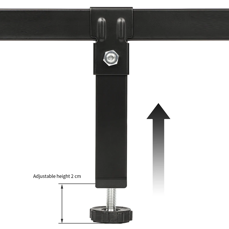 Ribbed frame bed leg support column 3 × 3cm clamping foot bed side support reinforced adjustable furniture foot bed bottom mute