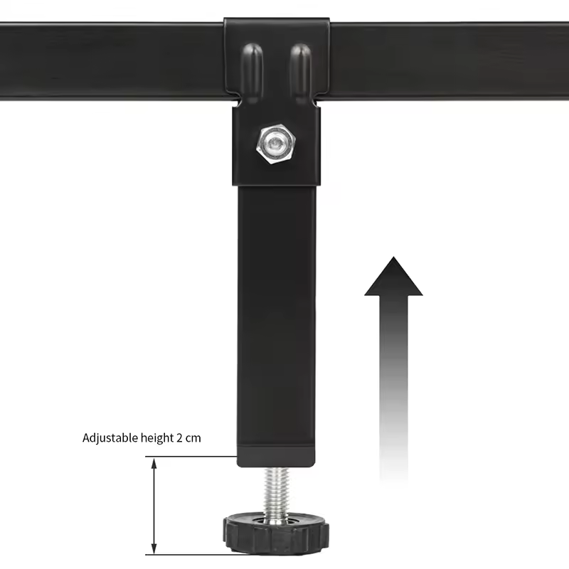 Ribbed frame bed leg support column 3 × 3cm clamping foot bed side support reinforced adjustable furniture foot bed bottom mute - Image 6