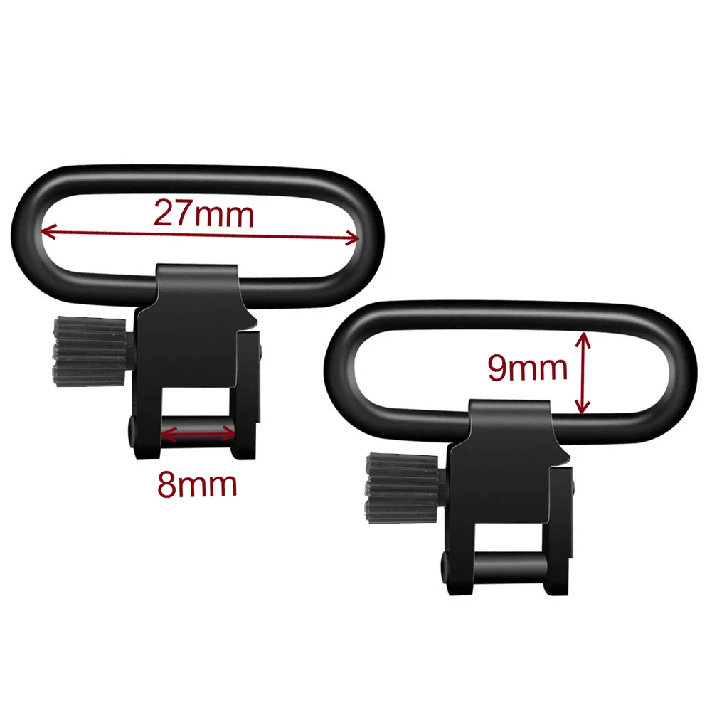 2pcs Quick Detachable Gun Sling Mount Ring Metal QD Swivel Strap Buckles Kits - view 6