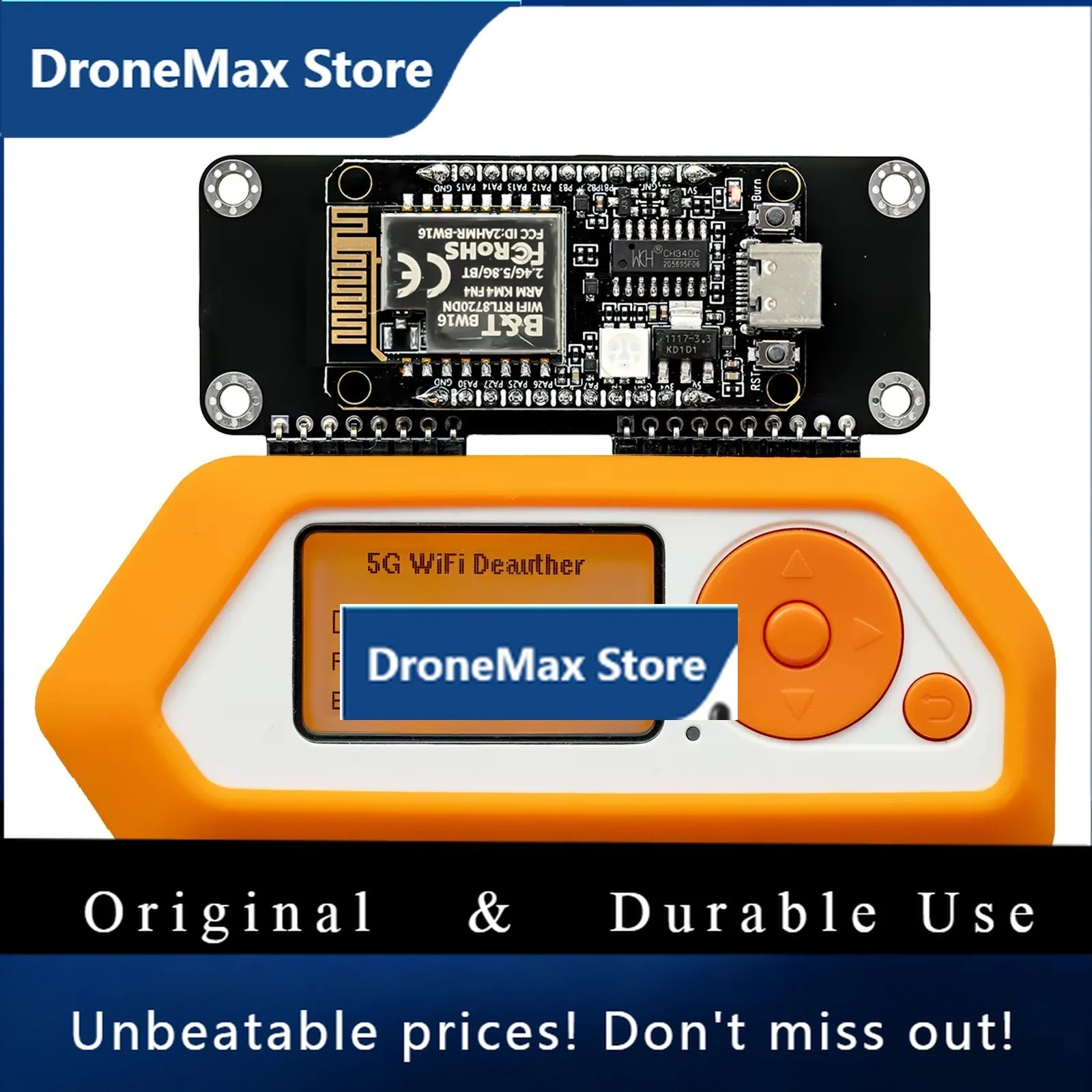 DroMaNew Flipper Zero 5G WiFi Module IoT Development Board, Programming
