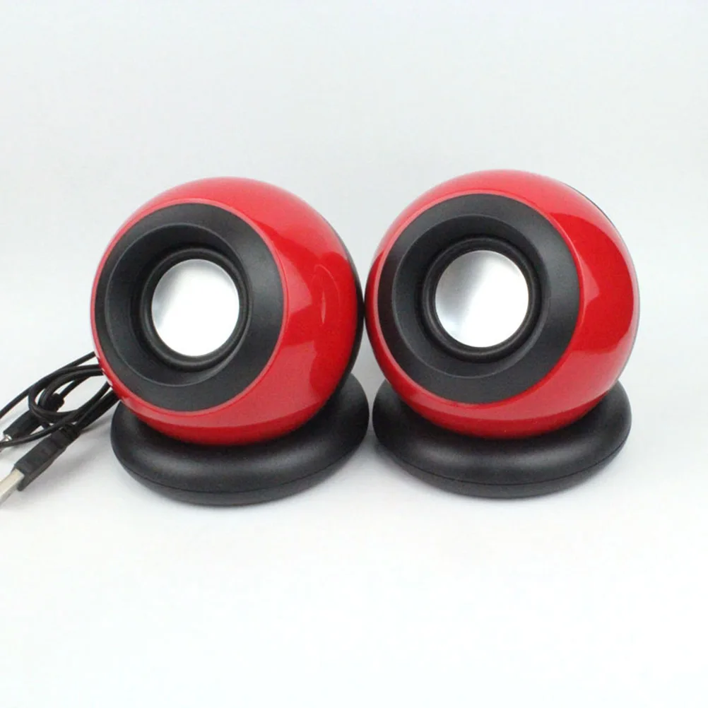 

1 Pair Mini Multimedia Speakers Usb 3.5Mm Compact Computer Loudspeaker Stereo Sound Portable Desktop Plug Play Home Office