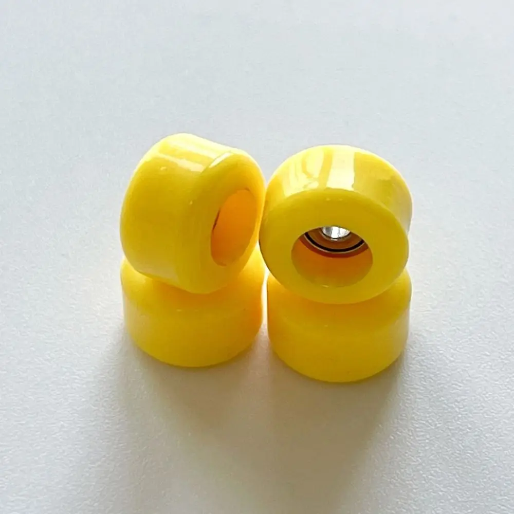 1/4Pcs New Professional Bearing Wheel Urethane PU+Metal Fingerboard Wheels CNC Mini Finger Skate Board Accessory