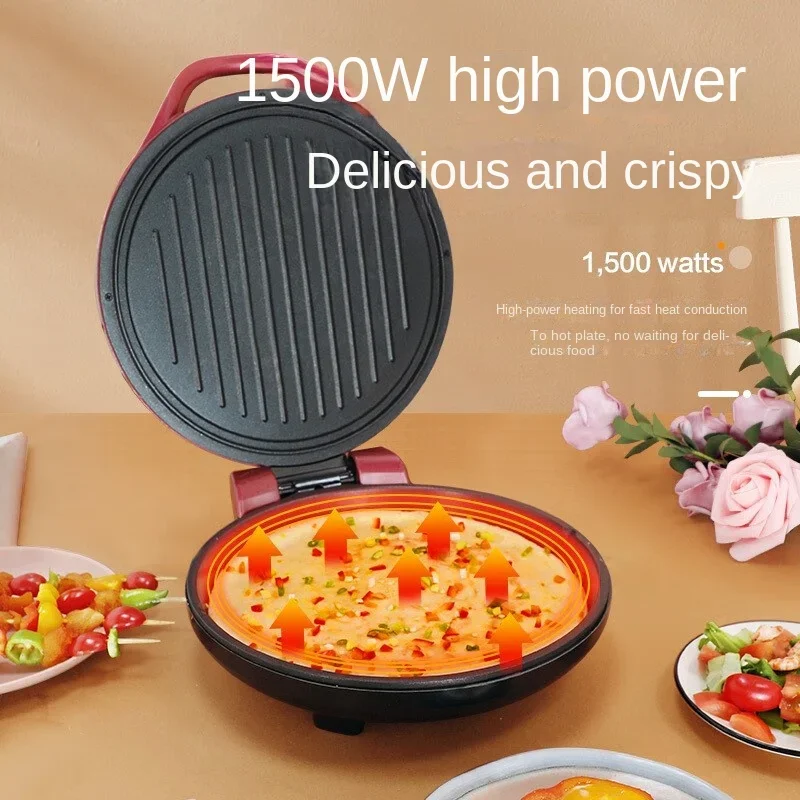 Electric Pancake Pan Double Side Heating Frying and Baking Machine Household Barbecue Machine Deep Non Stick Baking Pan