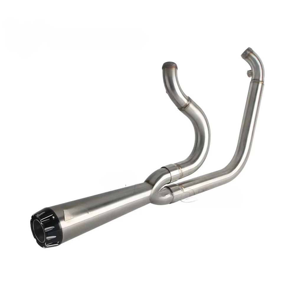 For Dyna  Dyna Low Rider S Street Bob FXDBP Super Glide Wide Glide Models Full 2 in 1 Exhaust Muffler Pipe