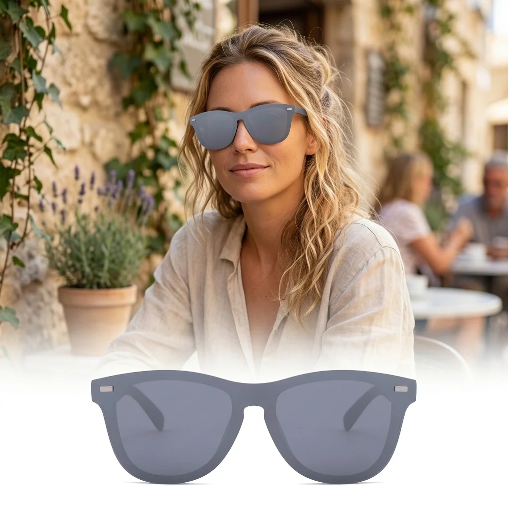 

Korean Style Round Polarized Sunglasses for Men Women Driving Cycling Fishing