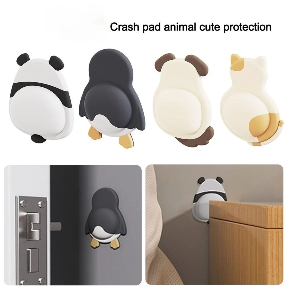 1/2/4Pcs New Soft Rubber Door Stopper Self Adhesive Mute Design Protection Stickers Shockproof Anti-slip Handle Bumper Wall