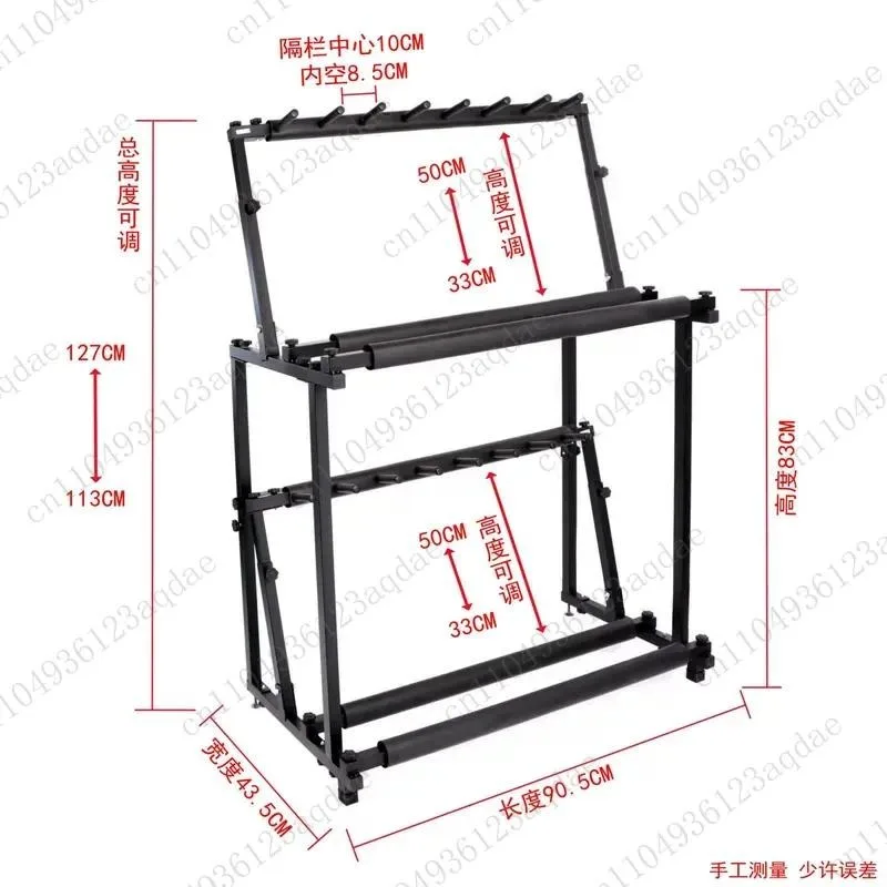 Double-layer Racket Display Rack, Racket Rack, Boutique Rack 7 Groups Of 14 Heads