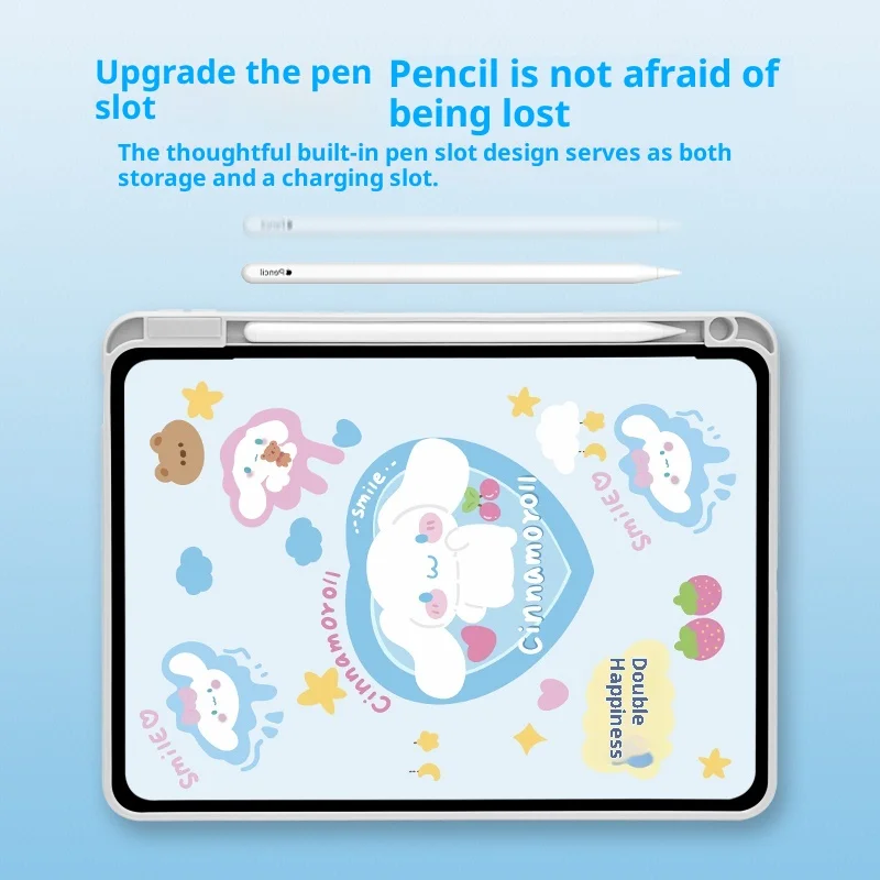 미니소 헬로키티 아이패드 케이스 푼다 아이패드 A16 11인치 10세대 11세대 태블릿 커버 에어 3 4 5 M2 M3 프로 M4 미니 6 7 보호 쉘