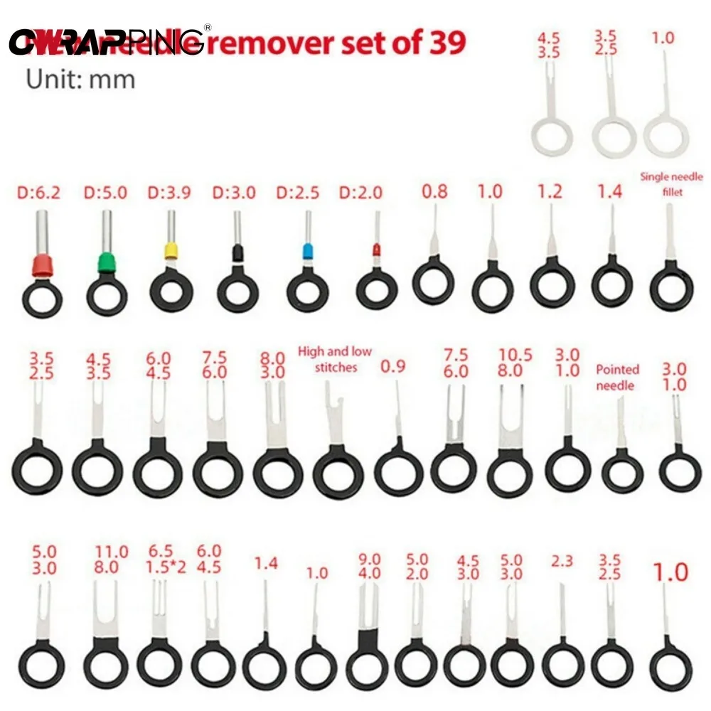 Car Terminal Removal Kit Box 26/36/41pcs Wire Plug Connector Extractor Puller Release Pin Extractor Set Terminal Plug Repair Too