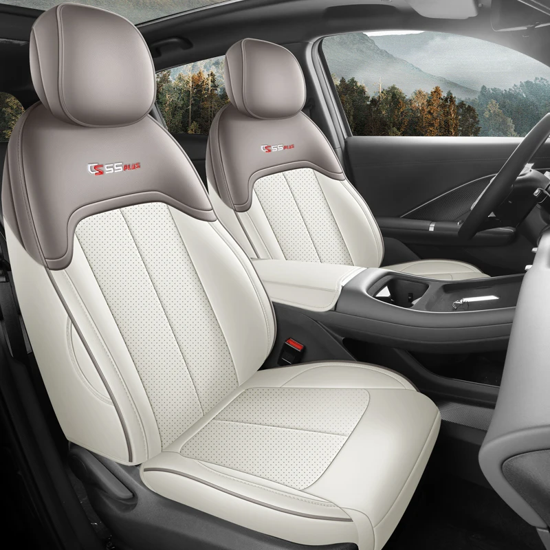 Car Seat Cover Specific Customize for 2020-2025 2026 Changan CS55 PLUS  Artificial Leather Full Covered Front and Rear Full Set