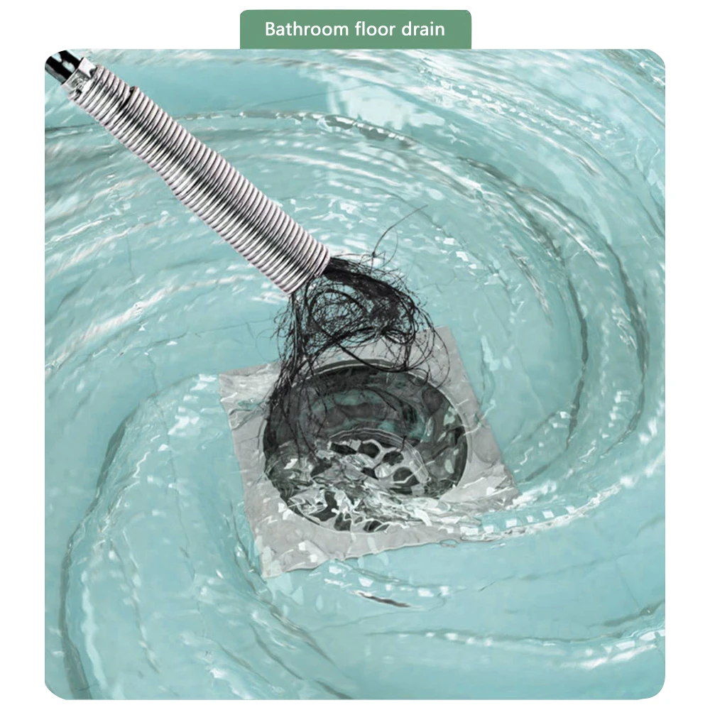 1Pc 60/90/160mm Sewer Pipe Unblocker Bathroom Hair Sewer Sink Cleaning Tools Snake Spring Pipe Dredging Tool Kitchen Accessories