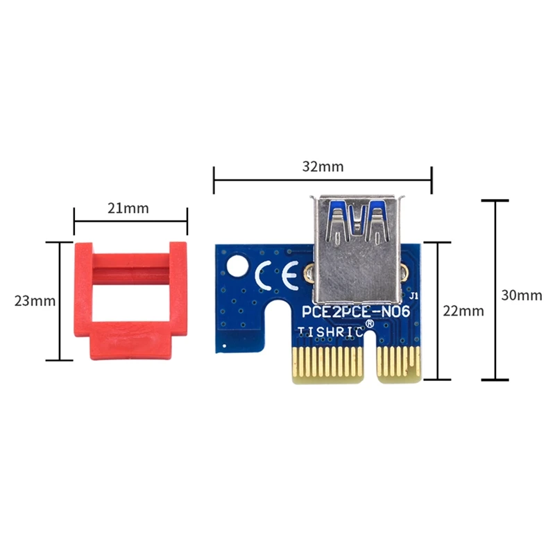 PCIE Riser 1x Halter Vertikal halterung Schließfach PCI-E X1 Halter PCIE Kabel Extender Riser für Grafikkarte Miner