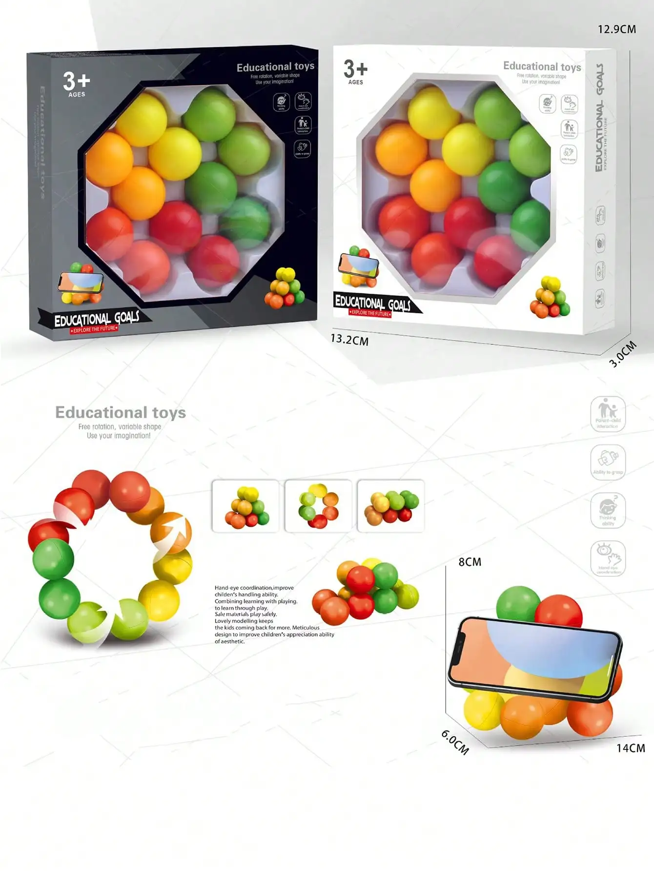 Jouets sensoriels pour l'autisme, pour enfants en bas âge, jouets de voyage autistes, boule de Puzzle, tdah, petit jouet silencieux, rembourrage de bas