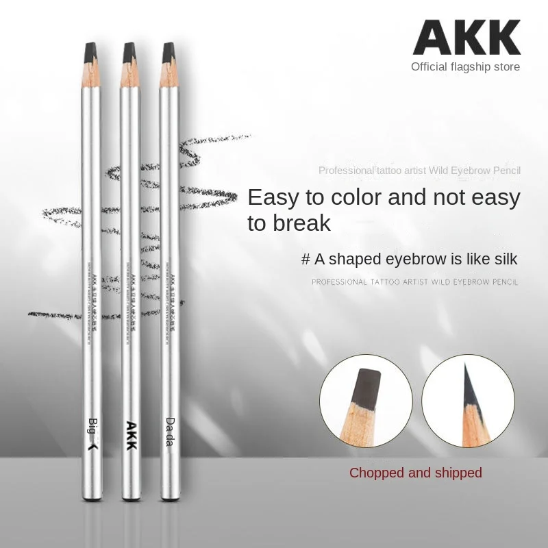 AKK Eyebrow Pen Professional Embroiderer Wild Eyebrow Pen Natural Anti Sweating Long Lasting Non Fading Non Smudging Eyebrow Pen