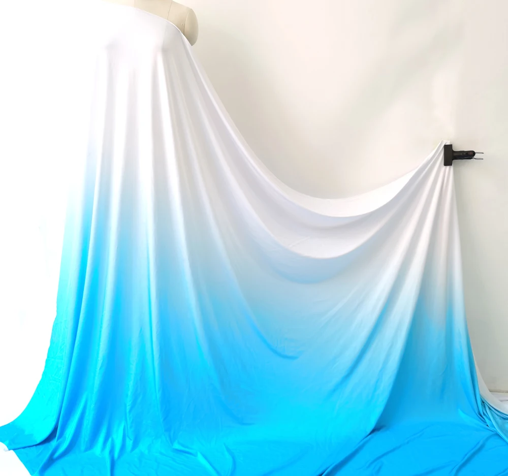 1 Meter x 1,5 Meter Graduell verlaufender Ombre-Strickstoff aus Spandex für Trainingskleidung und lateinamerikanische Tanzbekleidung – Detail 16