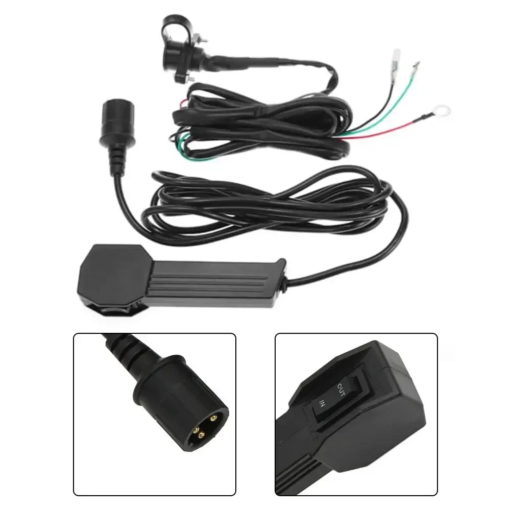 

Комплект проводного управления, как показано на рисунке Лебедка 12 В Пульт дистанционного управления Проводной пульт дистанционного управления Длина кабеля 16 футов для бездорожья