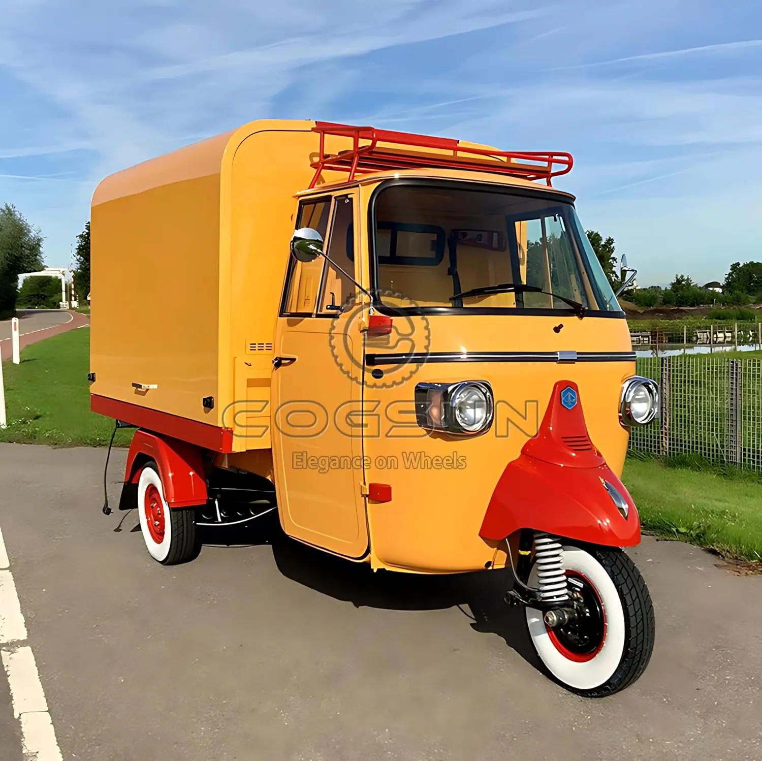 Electric Tricycle Food Truck Food Trailer Vending Snack Food Trailer  BBQ Pizza food truck trailer