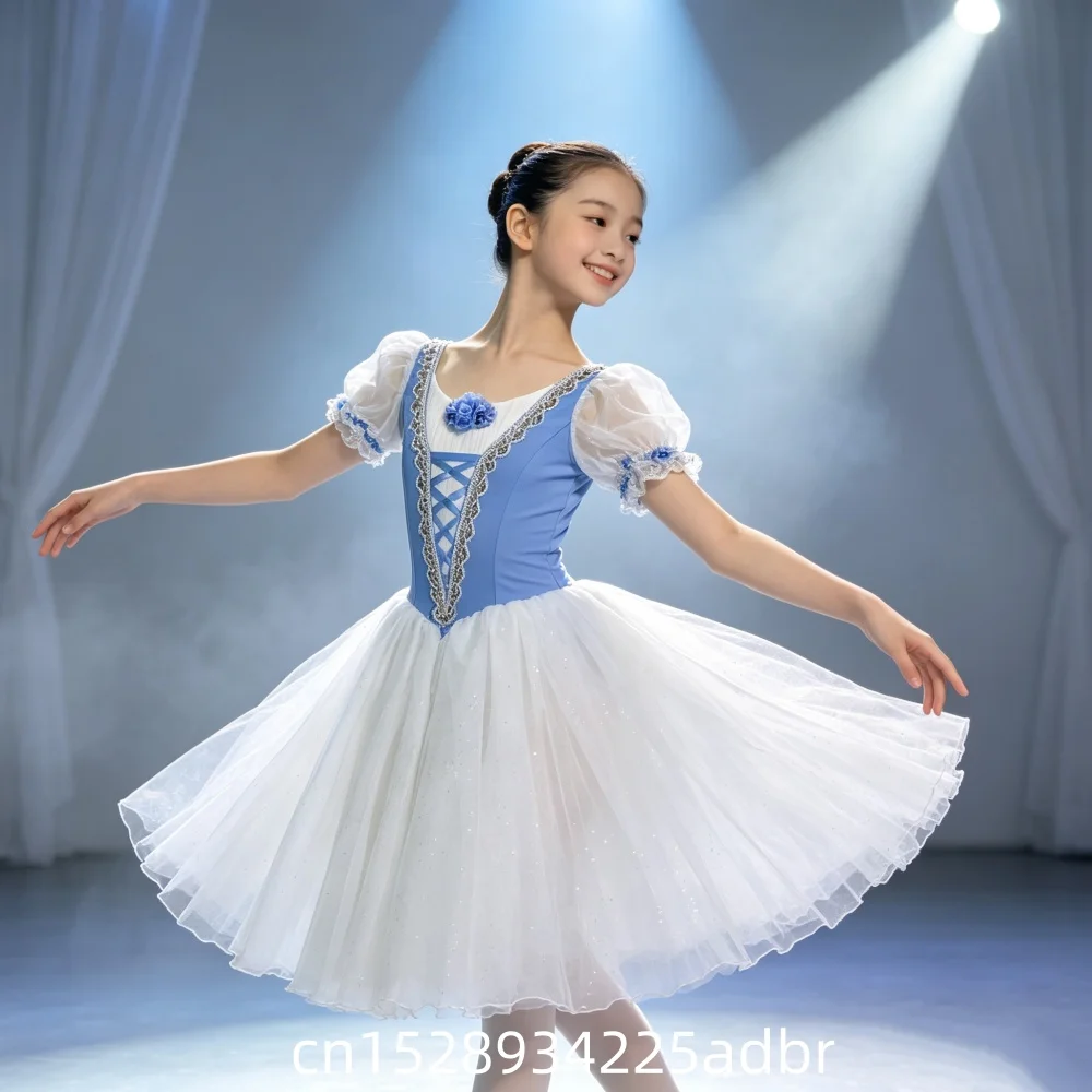 Ballet Simple Girl Giselle Can't Control Her Daughter's Long Gauze Skirt for Adults and Children Performance Competition Customi