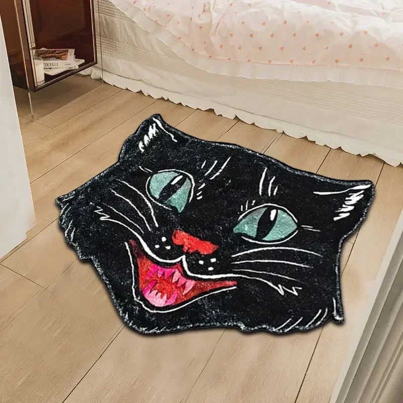 Imitation Cashmere Halloween Doormat Special-Shaped Horror Skull Decorated Entrance Door Floor Mat Carpet